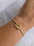 Pulseira malha fina com nó banhada a ouro 18k - comprar online