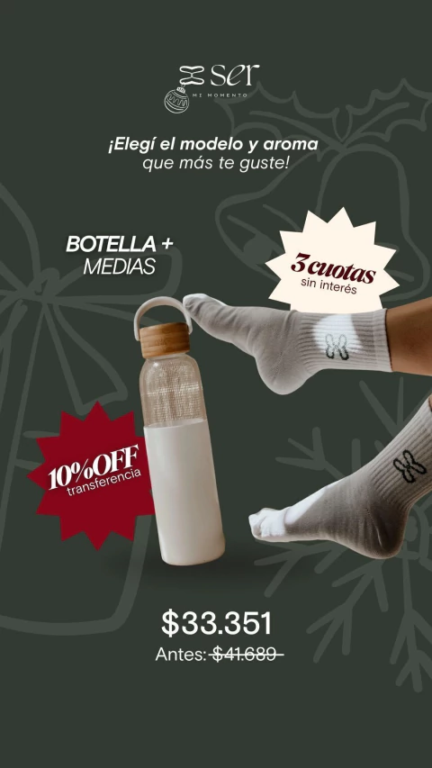 Botella de agua + Medias