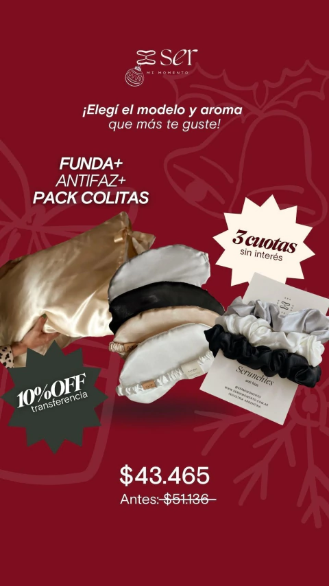 Funda + Antifaz + Pack colitas