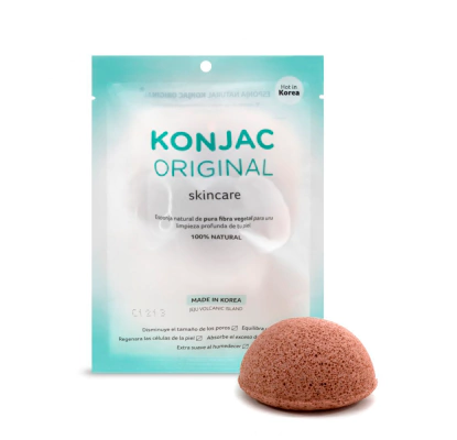 Esponja Facial Volcánica 90% | Konjac