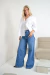 JEANS MAXI WIDE ARA AZUL