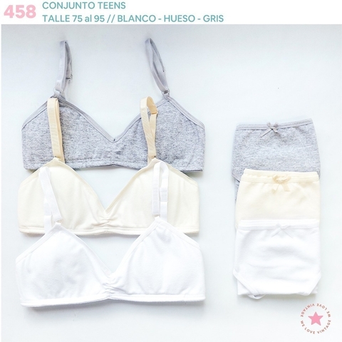 CONJUNTO TEENS TAZA DESMOTABLES CON VEDETTINA ALGODON (458.1)