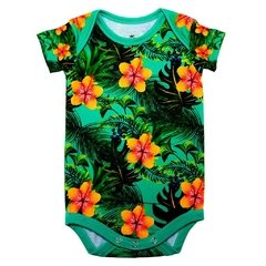 Body Bebê Estampado Verde Tropical - Isabb