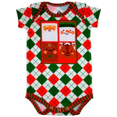 Body Estampado Natal Xadrez - Isabb