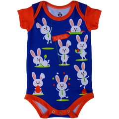 Body Bebê Estampado Coelhinhos da Páscoa - Isabb