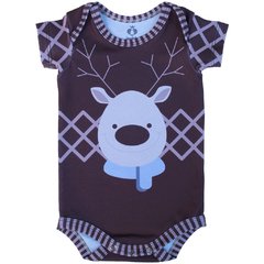 Body Bebê Estampado Suéter Rena - Isabb