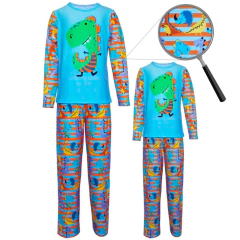 Pijama Adulto Feminino Manga Longa e Calça Dinossauro - Isabb na internet