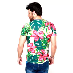 Camiseta Masculina Hibisco - Otto na internet