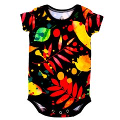 Body Bebê Estampado Folhas Aquarela - Isabb