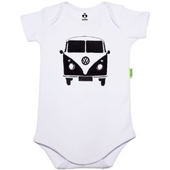 Body Bordado Manga Curta Branco Algodão Kombi 2 | Isabb