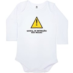 Body Bordado Manga Longa Branco Algodão Manual de Instruções | Isabb