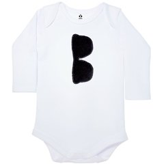 Body Bordado Manga Longa Branco Algodão Óculos Escuros | Isabb