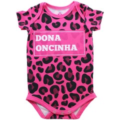 Body Bebê Estampado Dona Oncinha - Isabb