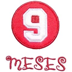 Body Bordado Manga Curta Branco Algodão Mesversário 9 Meses | Isabb - comprar online