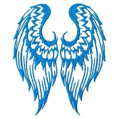 Body Bordado Que Brilha no Escuro Manga Longa Branco Algodão 100% Anjo Asas Azuis | Isabb - loja online