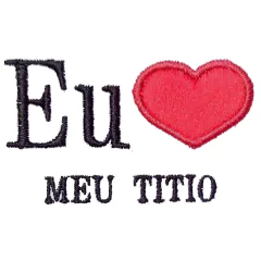 Body Bordado Manga Longa Branco Algodão Eu Amo Meu Titio | Isabb - comprar online