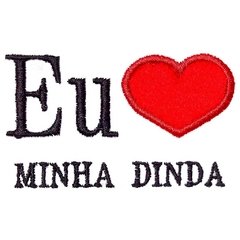 Body Bordado Manga Longa Branco Algodão Eu Amo Minha Dinda| Isabb - comprar online