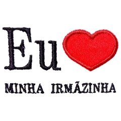 Body Bordado Manga Curta Branco Algodão Eu Amo Minha Irmãzinha| Isabb - comprar online