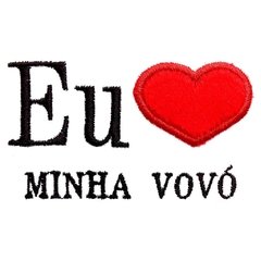 Body Bordado Manga Curta Branco Algodão Eu Amo Minha Vovó | Isabb - comprar online