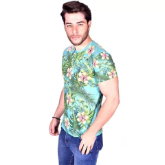 Camiseta Masculina Verde Tropical - Otto