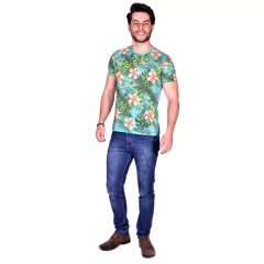 Camiseta Masculina Verde Tropical - Otto na internet