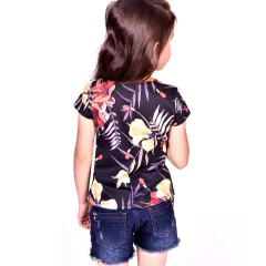 T-Shirt Menina Tropical Elegante - Isabb na internet