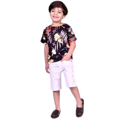 Camiseta Menino Tropical Elegante - Isabb