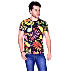Camiseta Masculina Folhas Aquarela - Otto