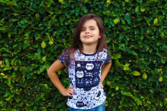 T-Shirt Menina Gatos Preto e Branco - Isabb - Isabb