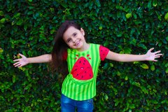 T-Shirt Menina Melancia Verde - Isabb - Isabb