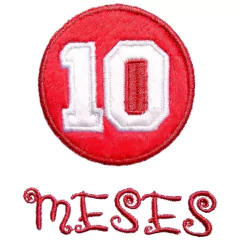 Body Bordado Manga Curta Branco Algodão Mesversário 10 Meses | Isabb - comprar online