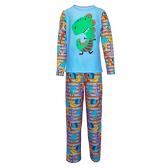 Pijama Infantil Menino Manga Longa e Calça Dinossauro - Isabb