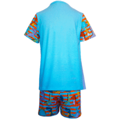 Pijama Infantil Unissex Manga Curta e Short Dinossauro - Isabb - comprar online