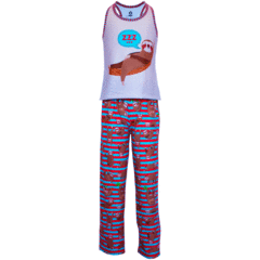 Pijama Adulto Feminino Regata e Calça Bicho Preguiça - Isabb
