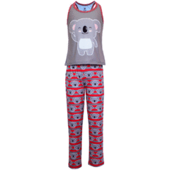 Pijama Adulto Feminino Regata e Calça Coala - Isabb