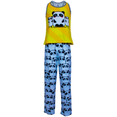 Pijama Adulto Feminino Regata e Calça Panda - Isabb