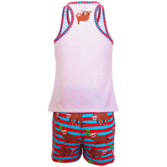Pijama Menina Regata e Short Bicho Preguiça - Isabb - comprar online