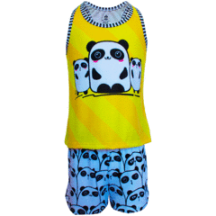 Pijama Adulto Feminino Regata e Short Panda - Isabb