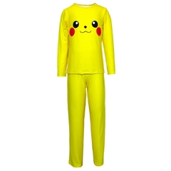 Pijama Infantil Menino Manga Longa e Calça Pikachu - Isabb