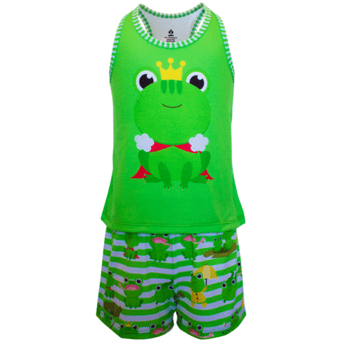 Pijama Menina Regata e Short Sapo - Isabb