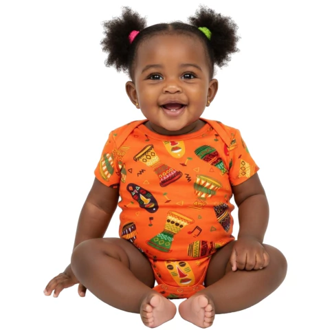 Body Bebê Estampado África - Isabb - comprar online