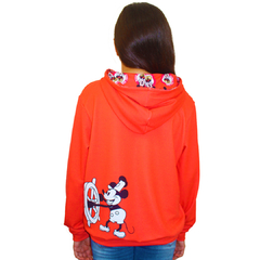 Blusa Moletinho Bolso Canguru com Capuz Mickey