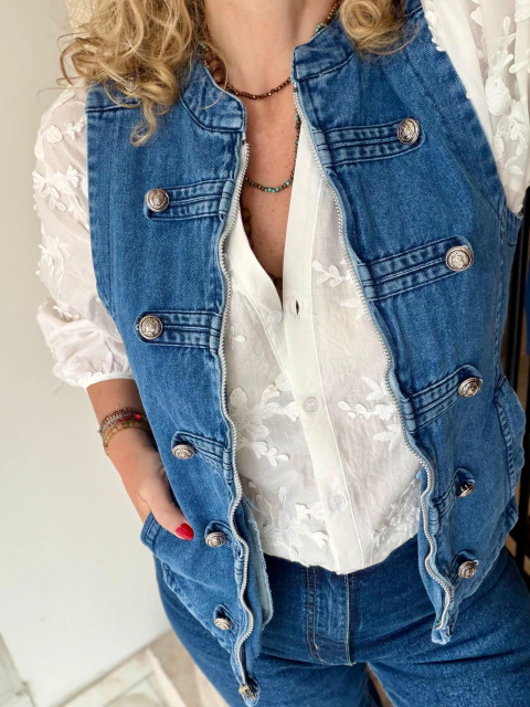Chaleco Napoleón Denim