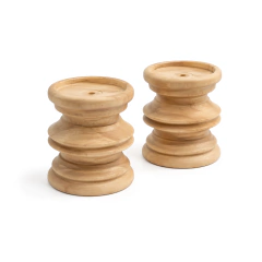 Portavelas Madera Set x2 - comprar online