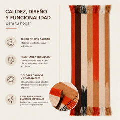 Camino De Mesa Tejido Flecos 1.55x40 Cm - comprar online