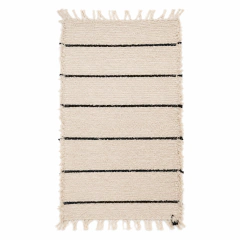 Alfombra Tejida Natural Líneas Negras - tienda online