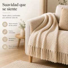 Manta Decorativa Espiga Natural - comprar online