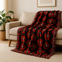 Manta Decorativa Étnica Tejida