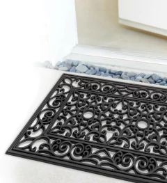 Alfombra Felpudo Goma Simil Hierro Vintage 59 x 39 cm en internet