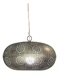 Lámpara Colgante Metal Calado Horizontal Diseño Marroquí Moderno - comprar online